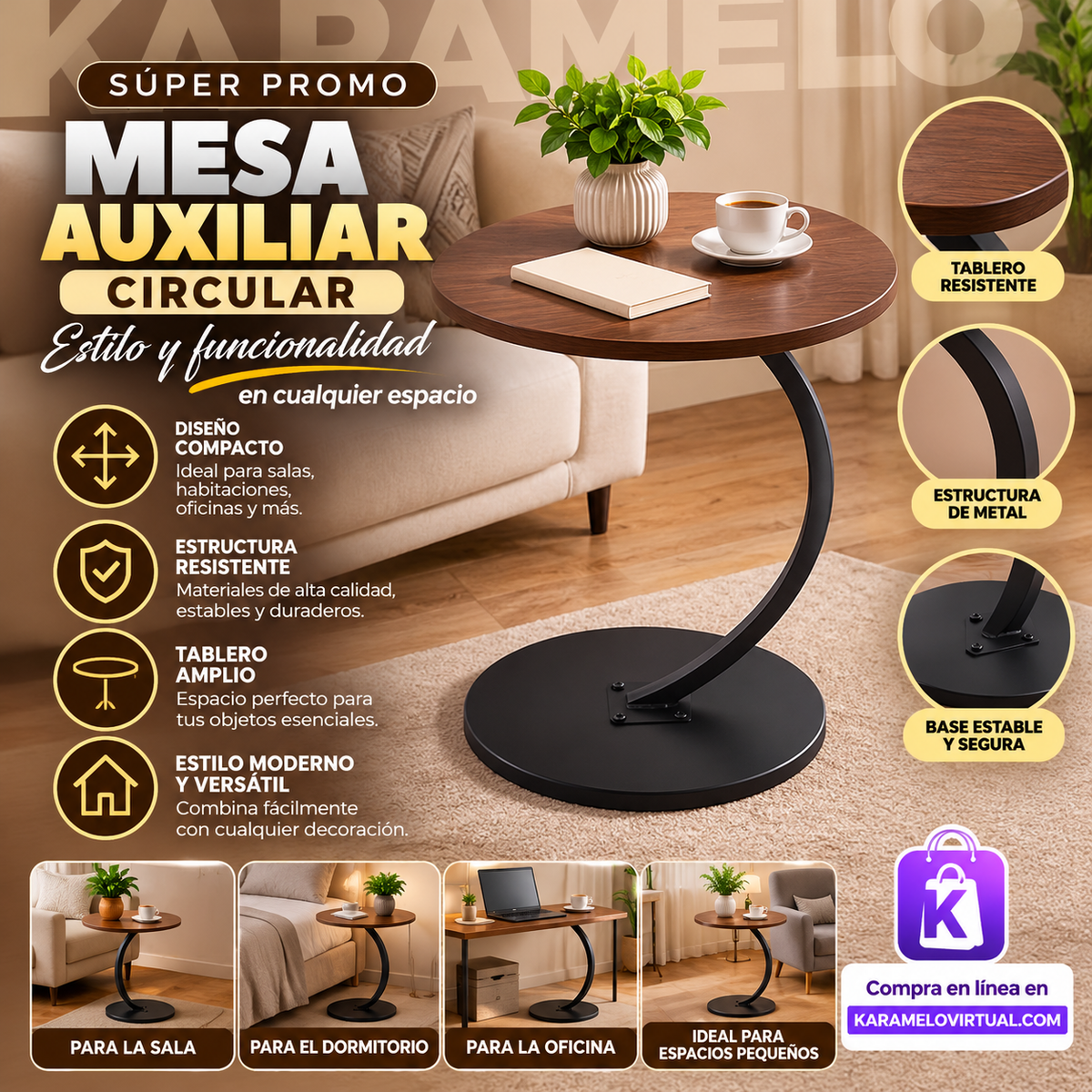 MESA AUXILIAR CIRCULAR