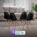 COMBO X4 SILLAS DE MADERA NEGRA